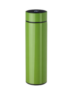 Garrafa termica inox parede dupla infusor 450 ml verde