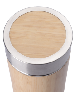 Garrafa Térmica Fibra de Bambu personalizada Detalhe tampa